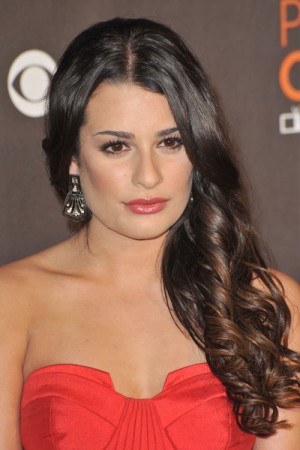 Lea Michele Curly Dark Brown Barrel Curls Hairstyle | Steal Her Style