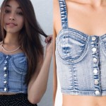 Madison Beer: Denim Snap Bralet