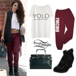 Selena Gomez: YOLO Tee, YMCMB Sweatpants
