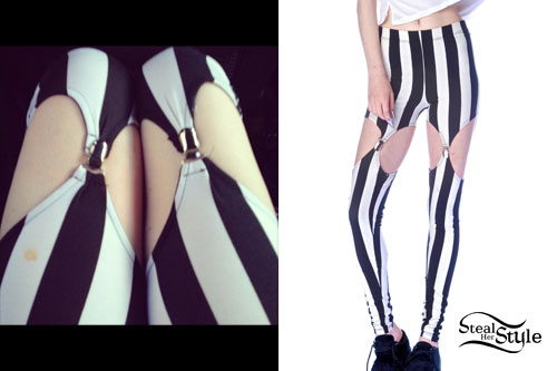 Ash Costello: Striped Garter Leggings