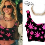 Chanel West Coast: Weed Print Bralet