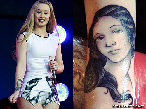 Iggy Azalea Portrait Forearm Tattoo | Steal Her Style.