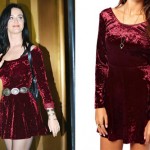 Katy Perry: Burgundy Velvet Dress