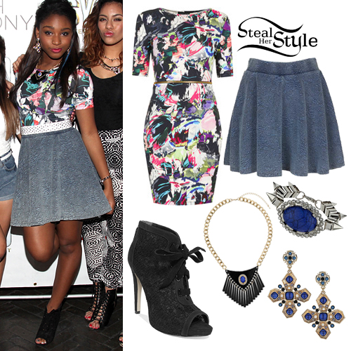 Normani Kordei Hamilton: Lace Skirt Outfit | Steal Her Style