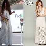 Selena Gomez: White Maxi Dress