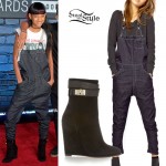 Willow Smith: 2013 VMA Denim Overalls Outfit