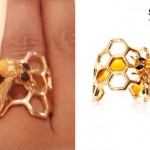 Beyonce: Honeycomb Bee Ring