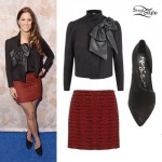 Cassadee Pope: Leather Bow Jacket Outfit