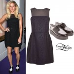 Ellie Goulding: Mesh Dress Outfit