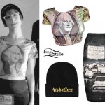 Hayley Williams: Dollar Bill Crop Top, Car Skirt