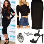 Jesy Nelson: Cut-Out Top, Midi Skirt