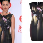 Katy Perry: Rose Print Dress, Black Sandals