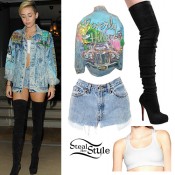 Miley Cyrus: Beverly Hills Denim Jacket Outfit | Steal Her Style