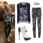 Zendaya: Blue Camo Sweater & Pants