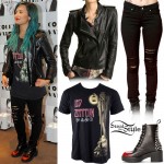 Demi Lovato: Led Zeppelin Tee, Ripped Jeans