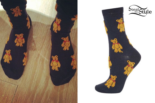 Ellie Goulding: Bear Print Socks