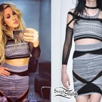 Ellie Goulding: Sweater Skirt & Crop Top