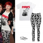 Hayley Williams: Paws T-Shirt, Mickey Leggings