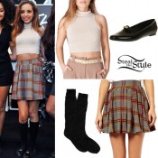 Jade Thirlwall: Crop Top, Tartan Skirt | Steal Her Style