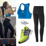Jasmine Villegas: Sports Bra, Adidas Leggings, Lime Sneakers