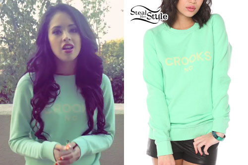 Jasmine Villegas: Mint Green 'Crooks' Sweater
