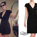 Kreayshawn: Black Wrap Dress