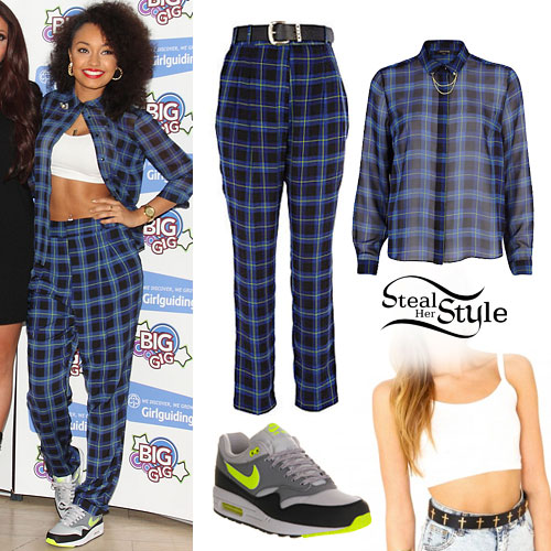 Leigh Anne Pinnock: Blue Check Shirt & Pants