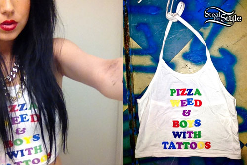 Melissa Marie Green: Pizza Weed Tattoos Top