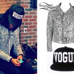 Teyana Taylor: Vogue Hat, Print Biker Jacket