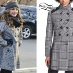 Ally Brooke: Plaid Fit-and-Flare Coat