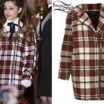 Ariana Grande: Check Print Coat