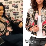 Becky G: Scarf Print Bomber Jacket