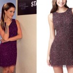 Cassadee Pope: Purple Beaded Dress