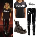 Ellie Goulding: Courage T-Shirt, Vinyl Pants