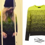 Ellie Goulding: Green & Black Ombre Sweater