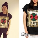 Ellie Goulding: Gold Foil Peace T-Shirt