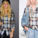 Ellie Goulding: Sequin Plaid Shirt