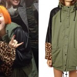 Hayley Williams: Olive & Leopard Coat