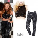 Jade Thirlwall: Sequin Crop Top, Dotted Pants