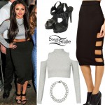 Jesy Nelson: Crop Top, Cut Out Skirt