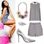 Madison Beer: Bunny Print Top & Shorts