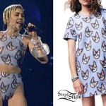 Miley Cyrus: 2013 AMAs Cat Print Outfit