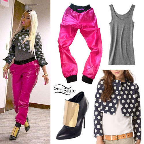Nicki Minaj: Dot Jacket, Pink Leather Pants