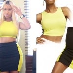 Nicki Minaj: Yellow & Black Colorblock Outfit