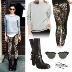 Zendaya: Quilted Sweater, Harness Boots