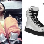 Becky G: Silver Sneaker Boots