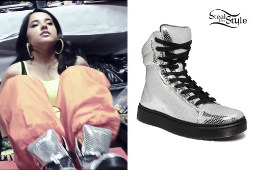 Becky G: Silver Sneaker Boots