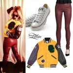 Beyonce: Varsity Jacket, Leather Leggings