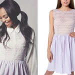China McClain: Lavender Lace Dress