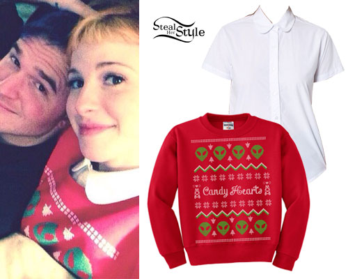 Hayley Williams: Candy Hearts Christmas Sweater